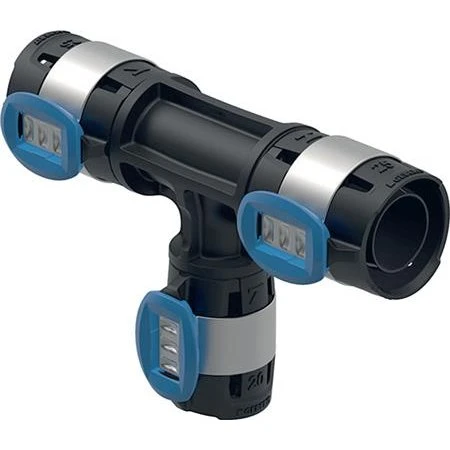 Geberit Flowfit T-stykke PPSU 40-25-40 sort