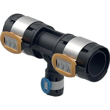 Geberit Flowfit T-stykke PPSU 50-25-50 sort