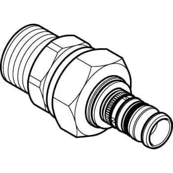 Geberit Mepla union 20 mm R 1/2" G 3/4" med udvendigt gevind