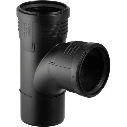Geberit Silent PP Grenrør 87,5° 110/110 mm, sort