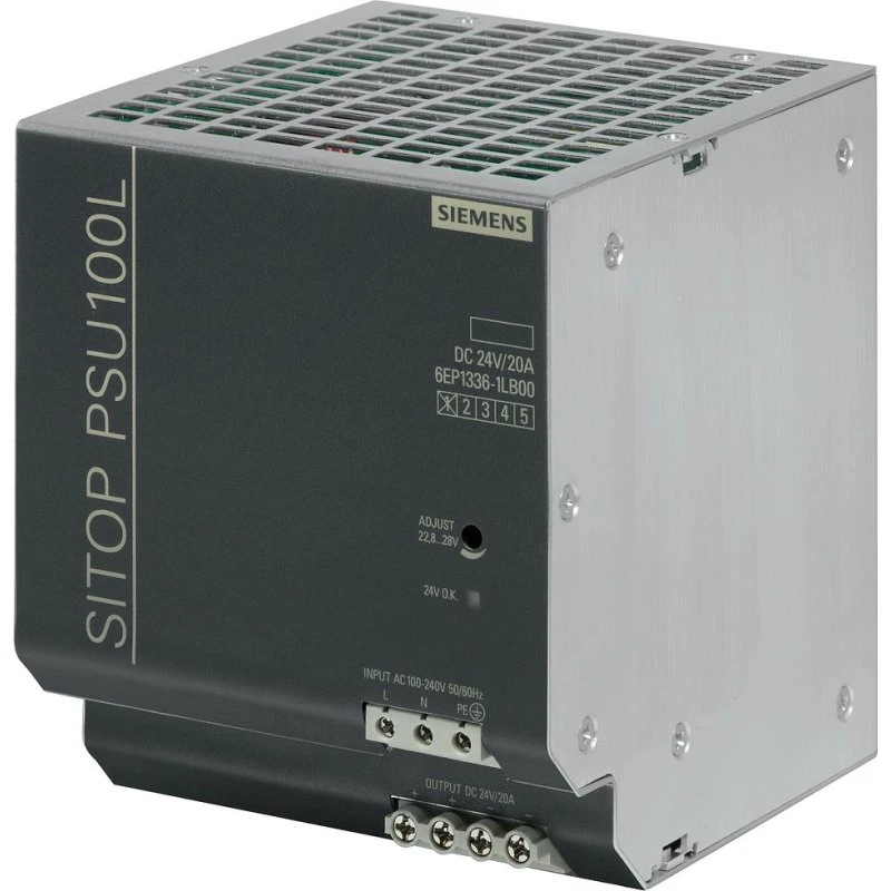 SITOP PSU100L 24 V/20 A Stabiliseret Strømforsyning