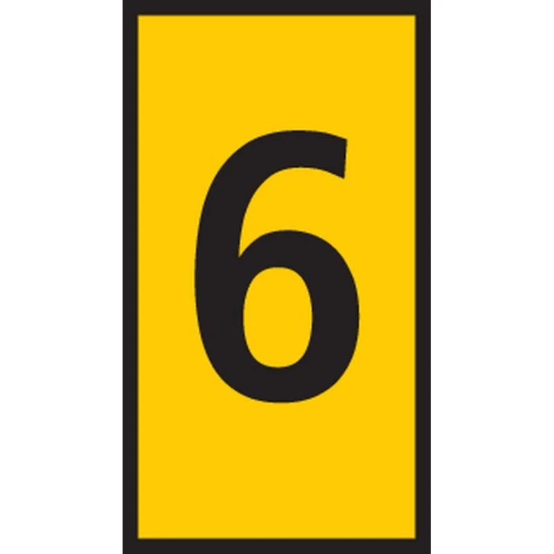 WIC Ledningsmærke 6 Gul W2