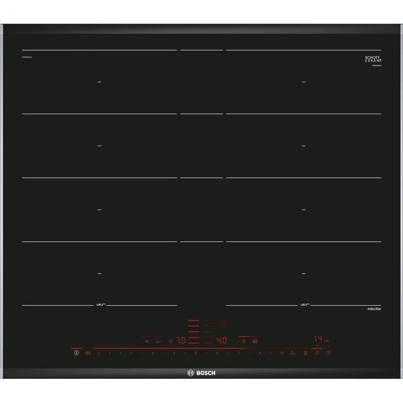 Bosch Serie 8 PXY675DC1E Induktionskogeplade, 4 plader, sort