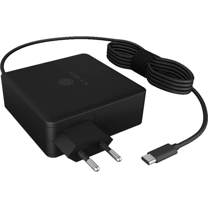 ICY BOX IB-PS101-PD 90W Strømforsyningsadapter, Sort