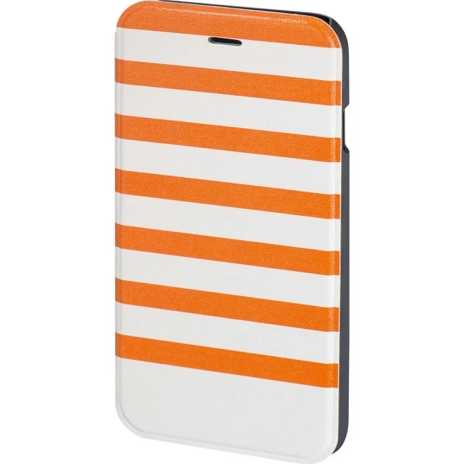 Hama DesignLine iPhone 6/6S Stripe Orange/Hvid