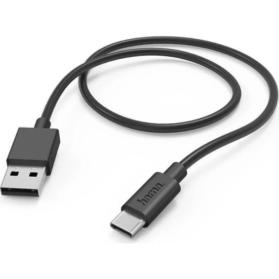 Hama USB-A til USB-C 1m, Sort