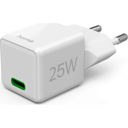 Hama Mini Hurtigoplader USB-C PD 25W Hvid