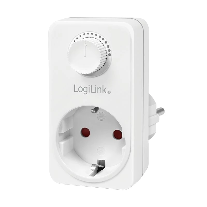 LogiLink Dæmper Hvid, 1x CEE 7/3, 20-400W