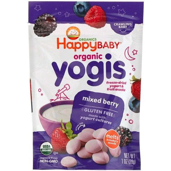 Happy Family Organics Mixed Berry Yogis Økologiske yoghurt- & frugtsnacks 28 g