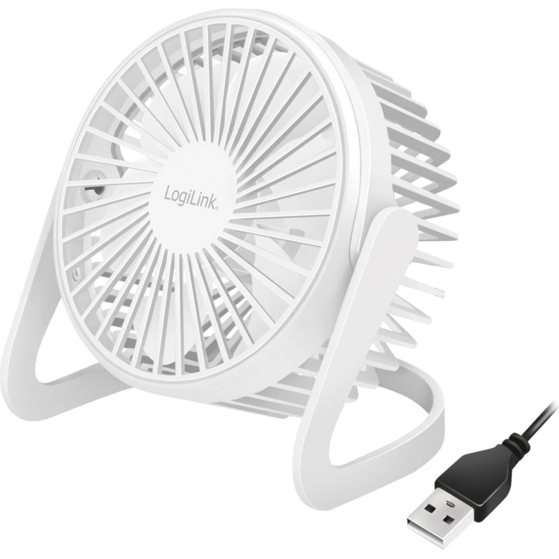 LogiLink USB-bordventilator Ø12,7 cm Hvid