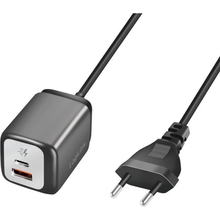 LogiLink GaN 30W USB-laddere 1,5m (USB-A + USB-C)