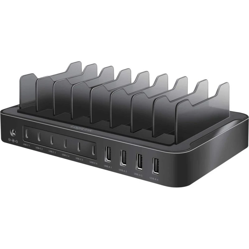 LogiLink PA0327 10-port USB-C & USB-A ladestation 120W