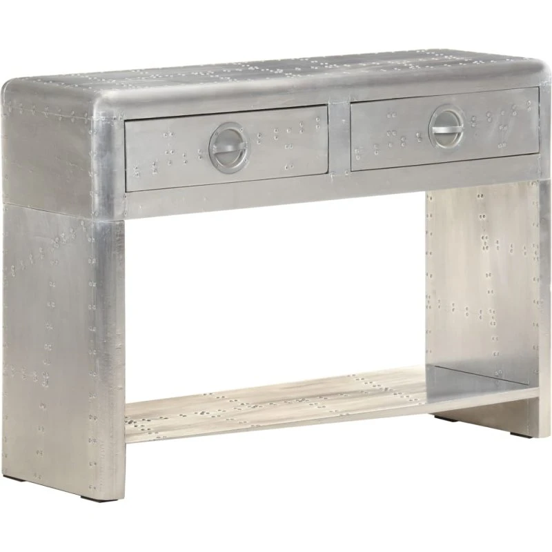 vidaXL Aviator-skænk 110x35x75 cm, sølvmetal