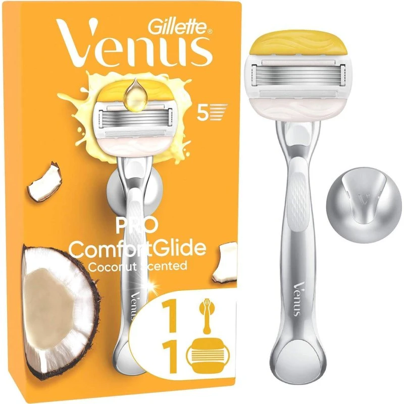 Gillette Venus ComfortGlide Damebarberkniv med Kokosduft, 5 Blade