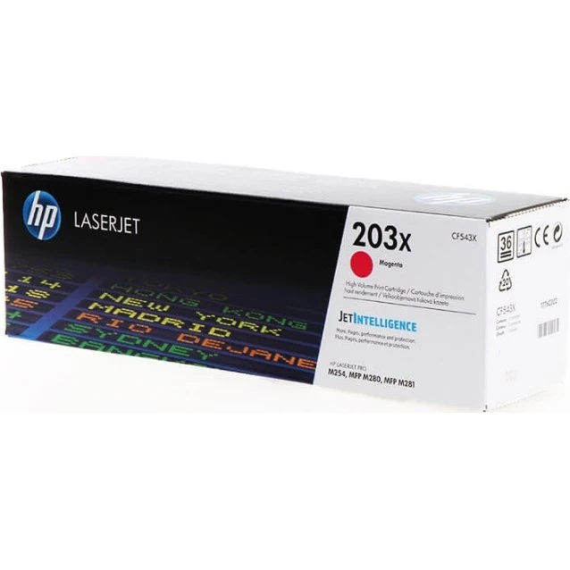 HP 203X Magenta Toner, 2500 Sider, Høj Kapacitet