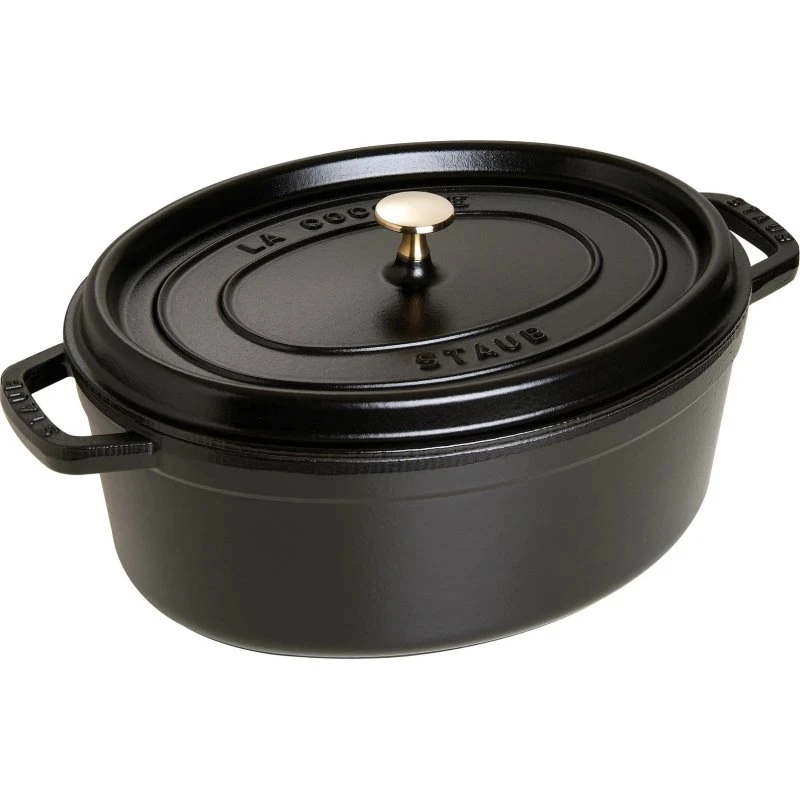 Staub La Cocotte Oval Gryde 6,7 L Sort