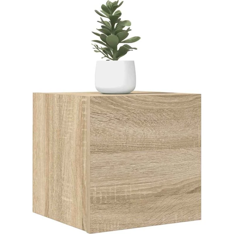 vidaXL Væghængt Tv-Skab 2 stk. 30,5x30x30 cm Sonoma-eg