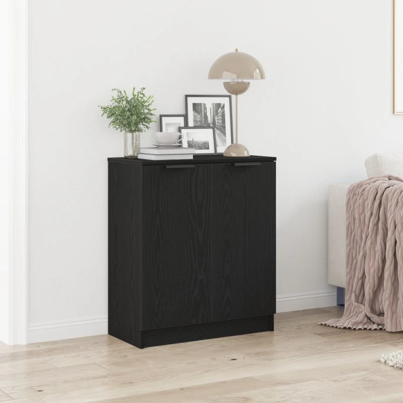 vidaXL Sideboard Sort 60 x 30 x 70 cm Konstrueret Træ