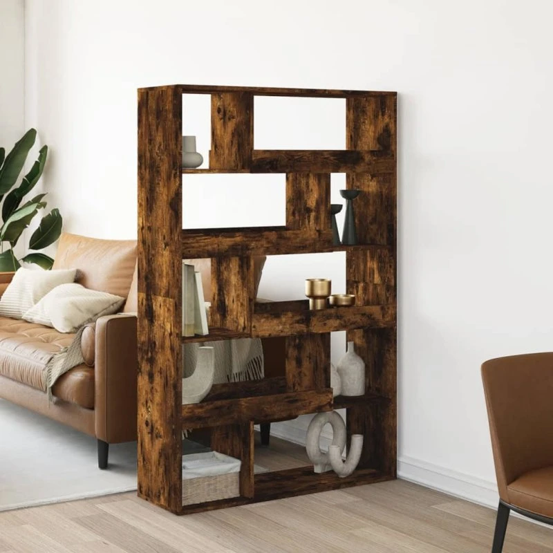 vidaXL bogreol 100x33x156,5 cm røget egetræsfarve