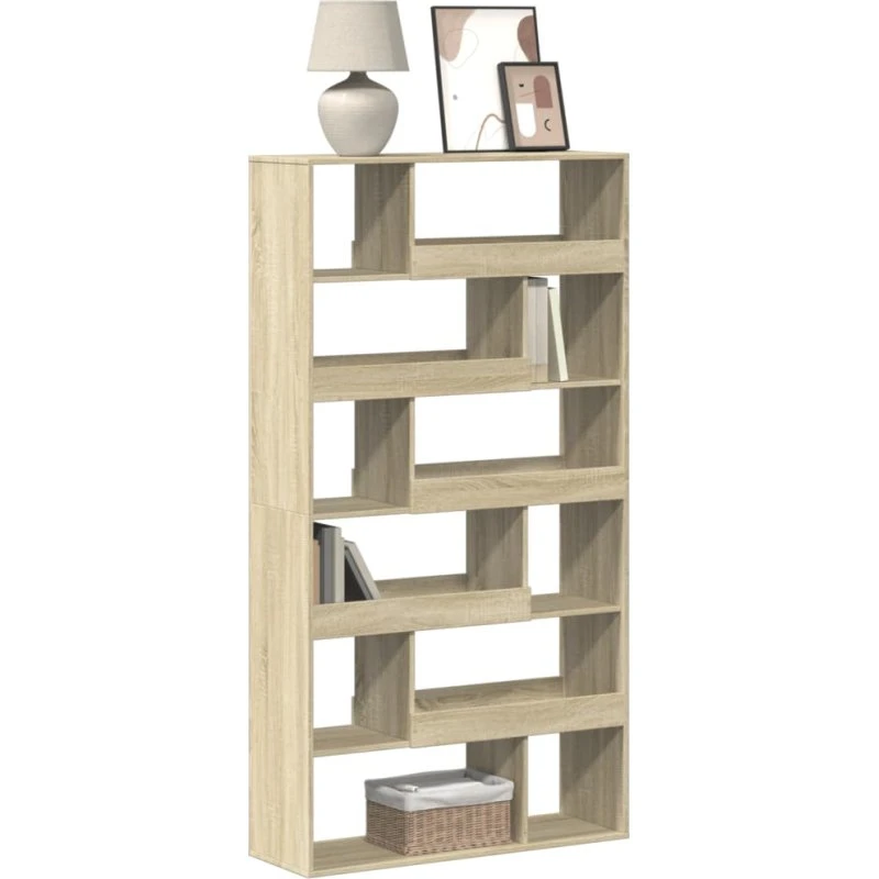 vidaXL Bogreol 100x33x187,5 cm Konstrueret Træ Sonoma-Ege