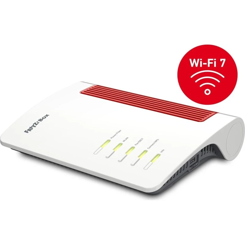 AVM FRITZ!Box 5690 WiFi 7, rød/hvid, 2,5 Gbit Ethernet