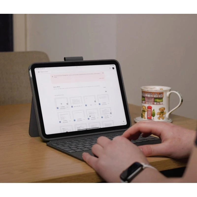 Logitech Combo Touch Tastaturcover med Trackpad til iPad 10,9" (10. gen) - Oxford Grå