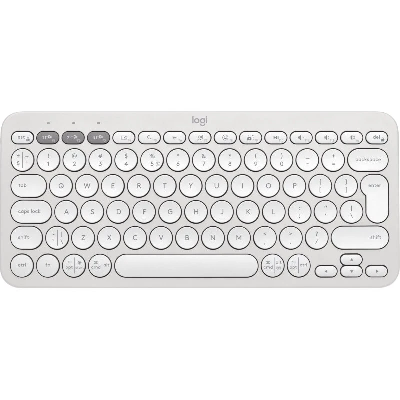 Logitech Pebble Keys 2 K380s Trådløst Tastatur, Tonal Hvidt