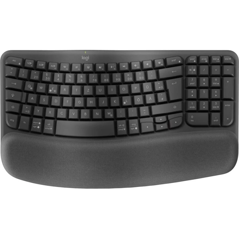 Logitech Wave Keys Tastatur Trådløs Tysk Grafit