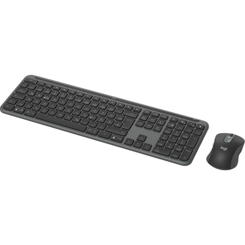 Logitech MK950 Trådløst Tastatur og Mus, QWERTZ Tysk, Grafit