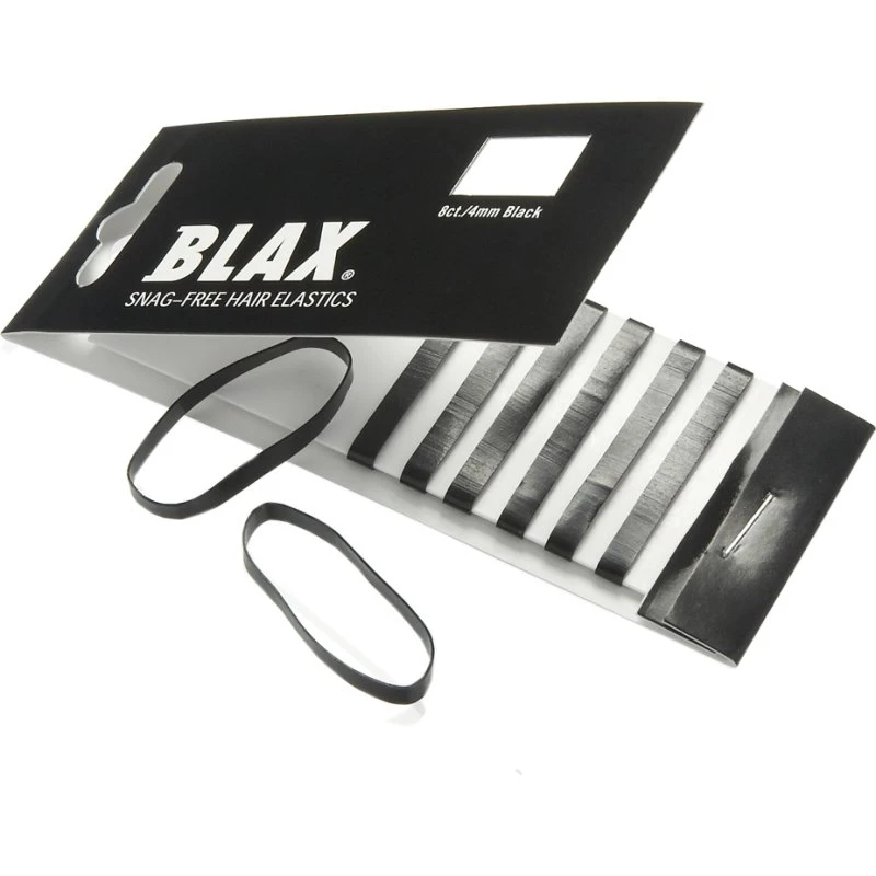 Blax Snag-Free Hår Elastikker 8 stk. Sort 4mm