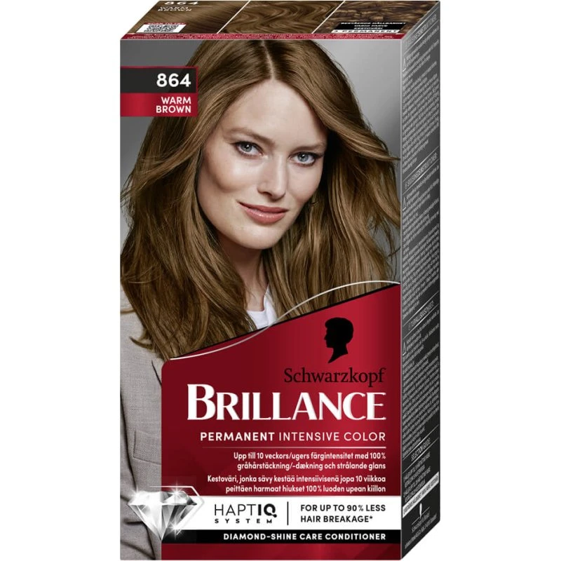 Schwarzkopf Brillance Intensive Color Creme 864 Warm Brown 160 ml
