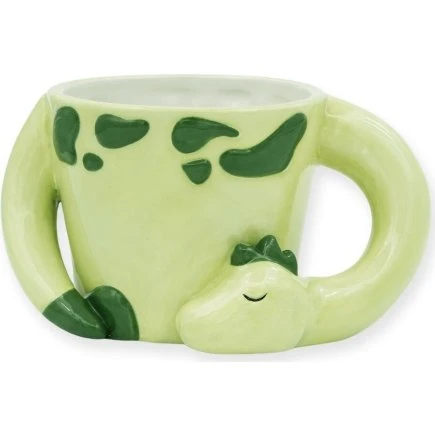 Winkee Sleeping Dino Mug - Lysegrøn