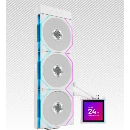 Lian Li HydroShift II LCD-S 360 TL Hvid, 3x120 mm, med LCD-skærm
