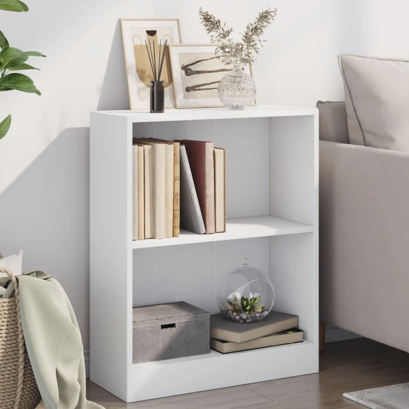 vidaXL Bogreol 60x24x76 cm konstrueret træ hvid