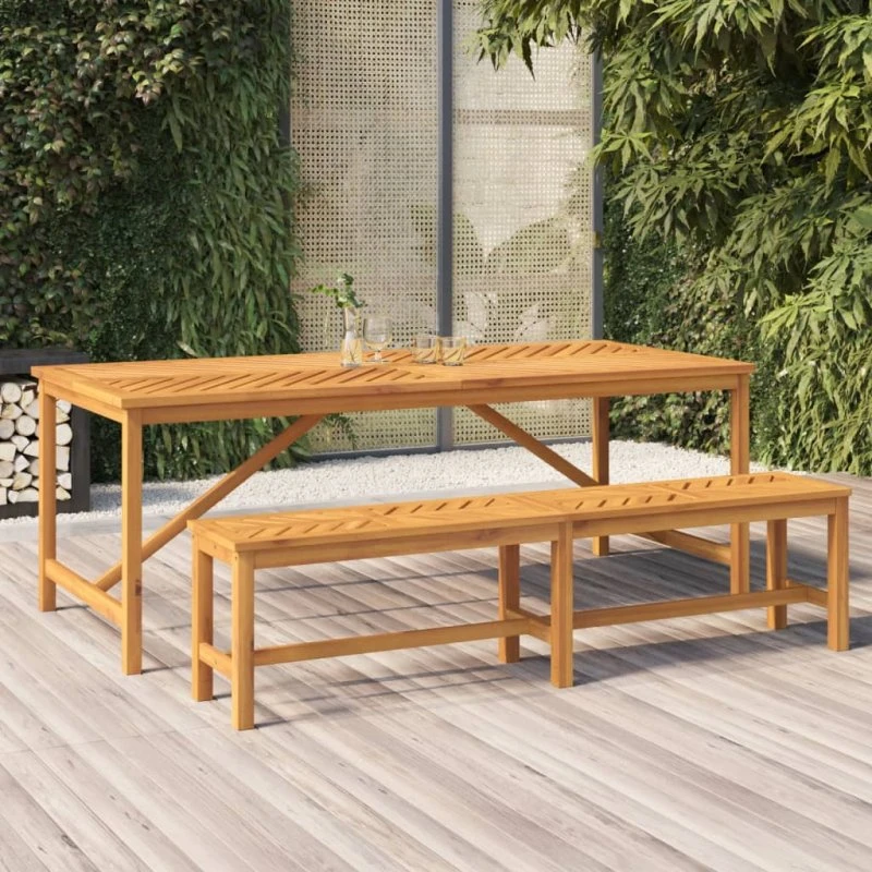 vidaXL Havebord 200x90x74 cm massivt akacietræ