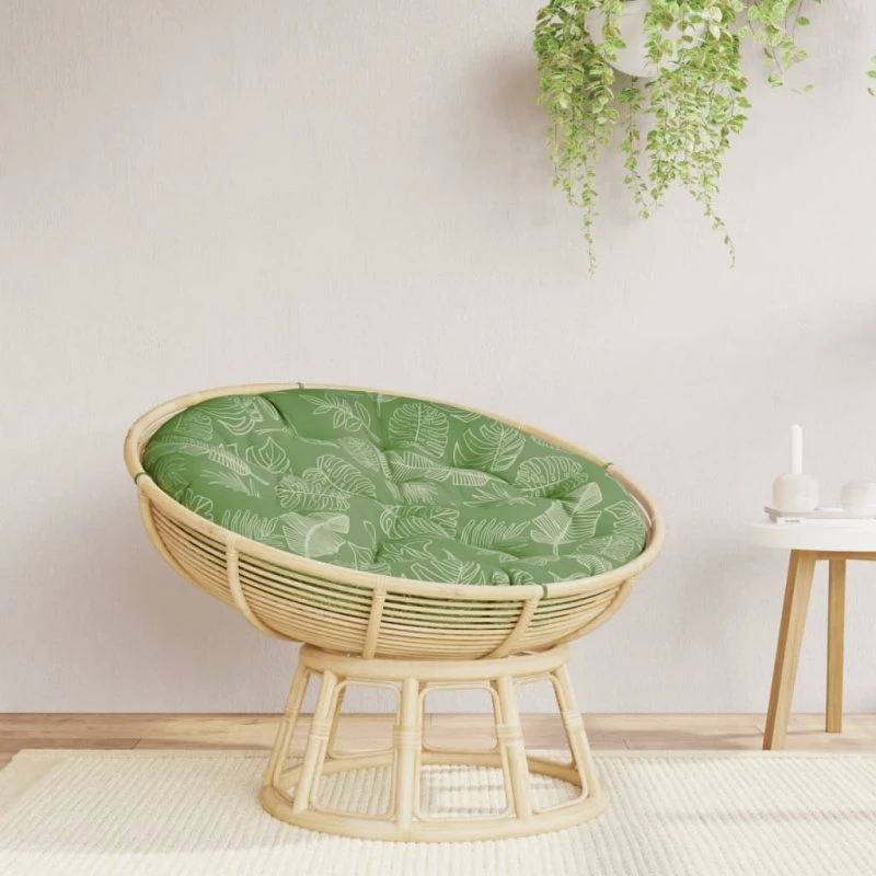 vidaXL Rund Hynde Ø100x11 cm Oxfordstof Bladmønster