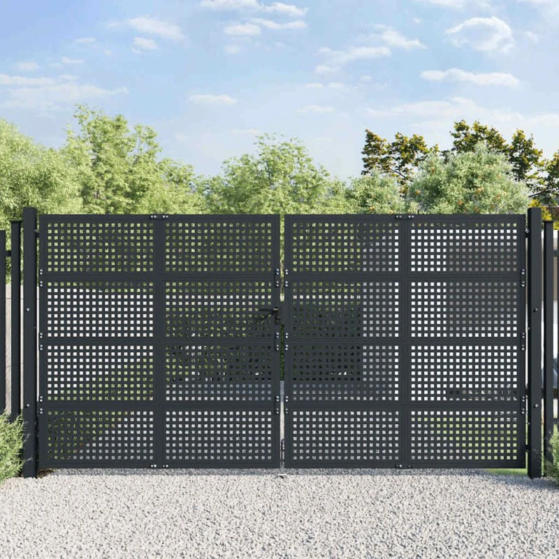vidaXL Havelåge 400x175 cm stål antracitgrå