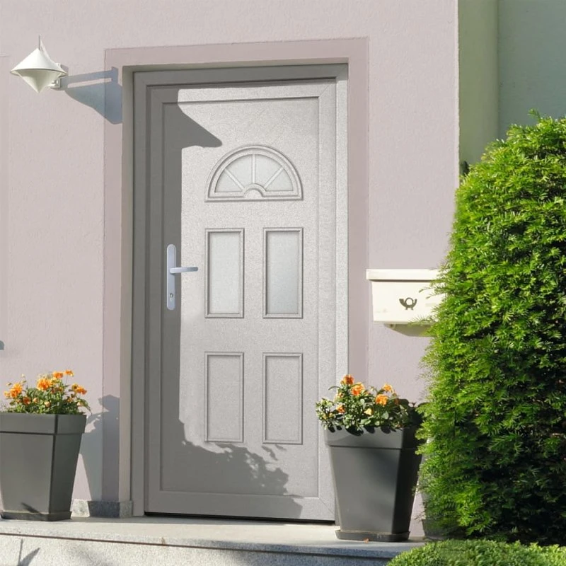 vidaXL hoveddør 110x210 cm PVC hvid
