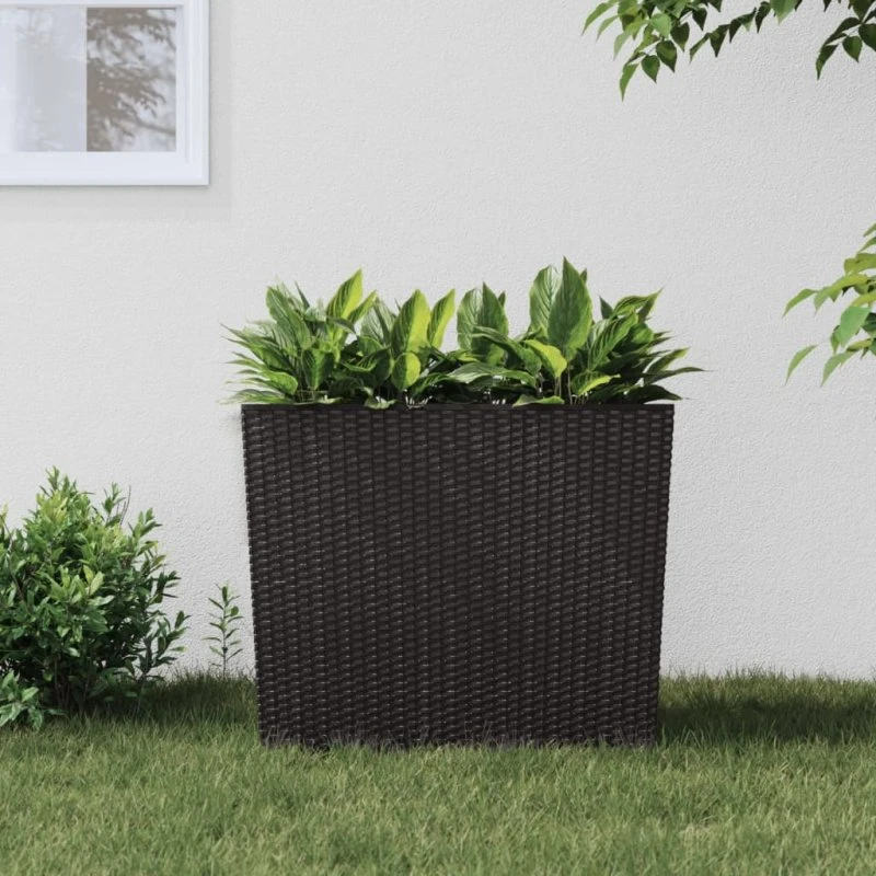 vidaXL Plantekrukke 12/44 l, PP rattanlook, brun