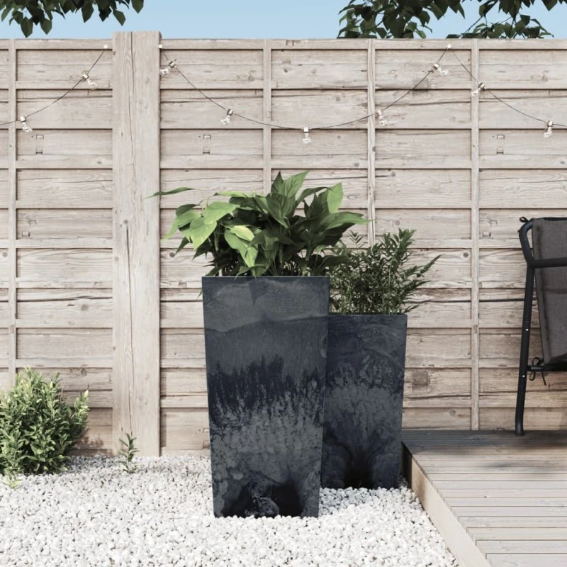 vidaXL Plantekrukke 21/49 l PP betonlook antracit