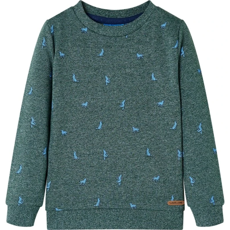 Mørkegrøn Sweatshirt til Børn, Str. 128