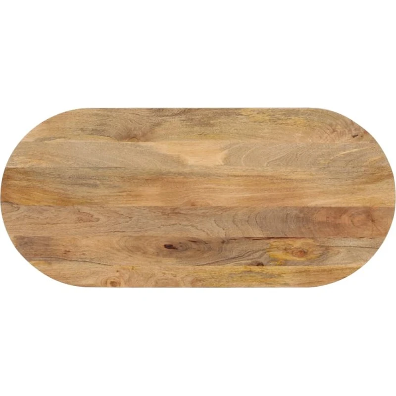 vidaXL oval bordplade 140x60x2,5 cm i massivt mangotræ