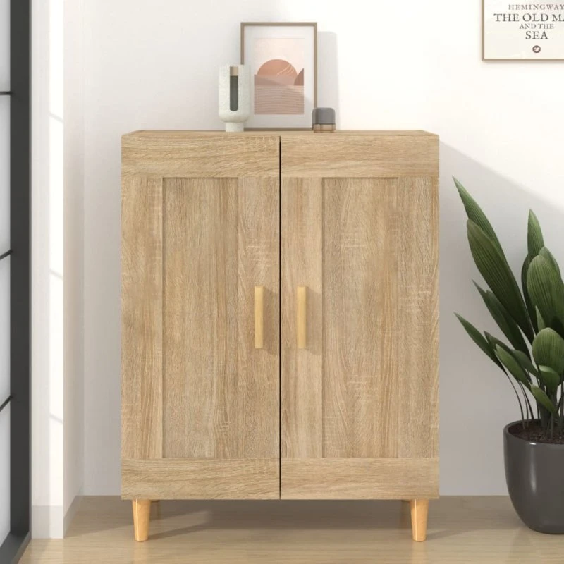 vidaXL Skænk 69,5x34x90 cm Konstrueret Træ Sonoma-Ege
