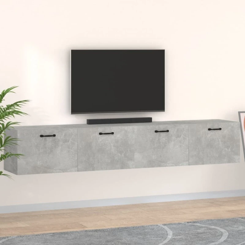 vidaXL Vægskabe 2 stk. 100x36,5x35 cm konstrueret træ betongrå