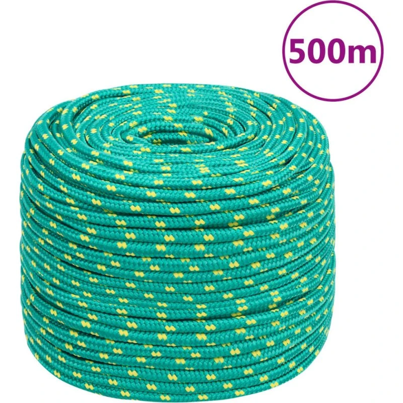 vidaXL Tovværk 6 mm 500 m grønt polypropylen