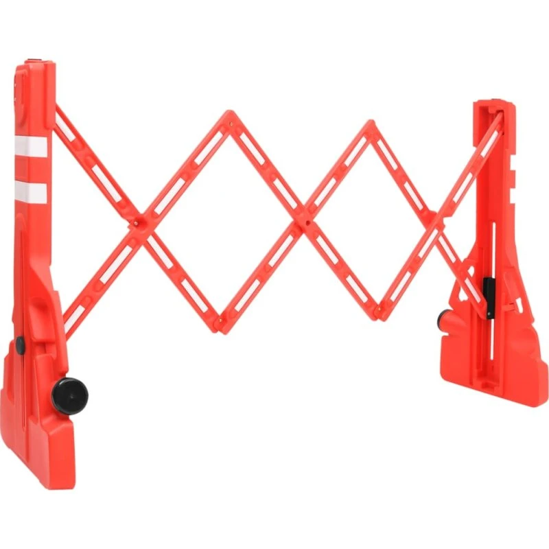 vidaXL foldbar vejafspærring 210x50x105 cm rød