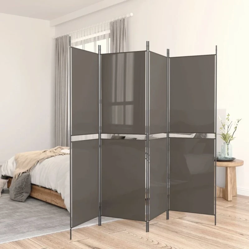 vidaXL 5-panels rumdeler 250x220 cm antracitgrå