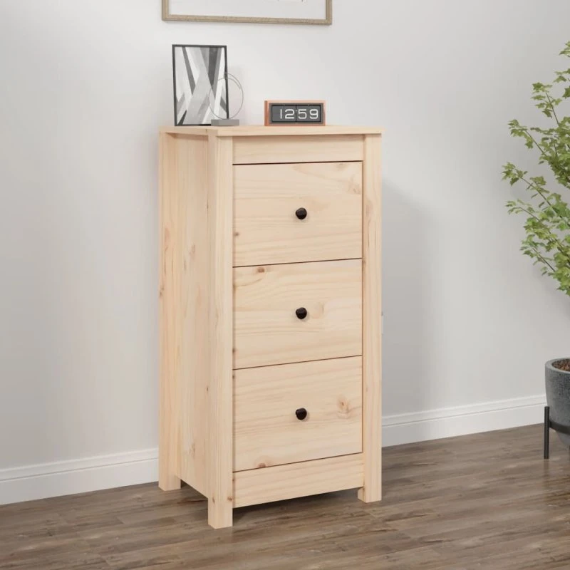 vidaXL Skænk 40x35x80 cm massivt fyrretræ