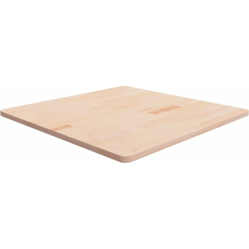 vidaXL firkantet bordplade 90x90x2,5 cm ubehandlet massivt egetræ