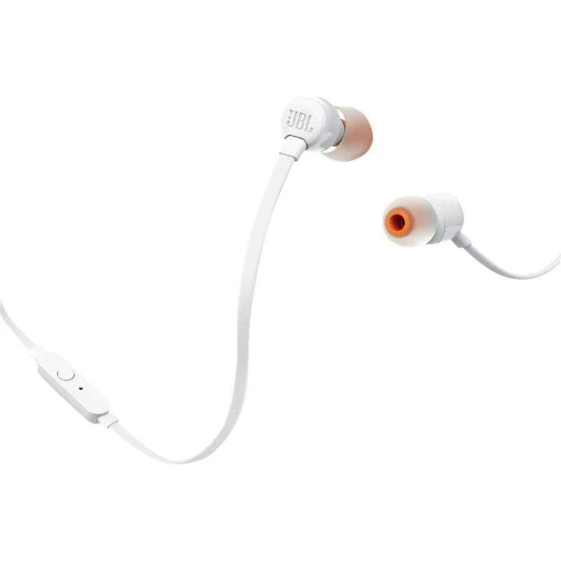 JBL Tune 110 In-Ear Hvide Kablede Øretelefoner